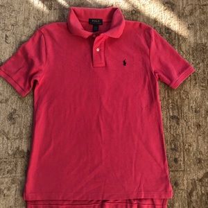 Polo boys salmon colored polo shirt